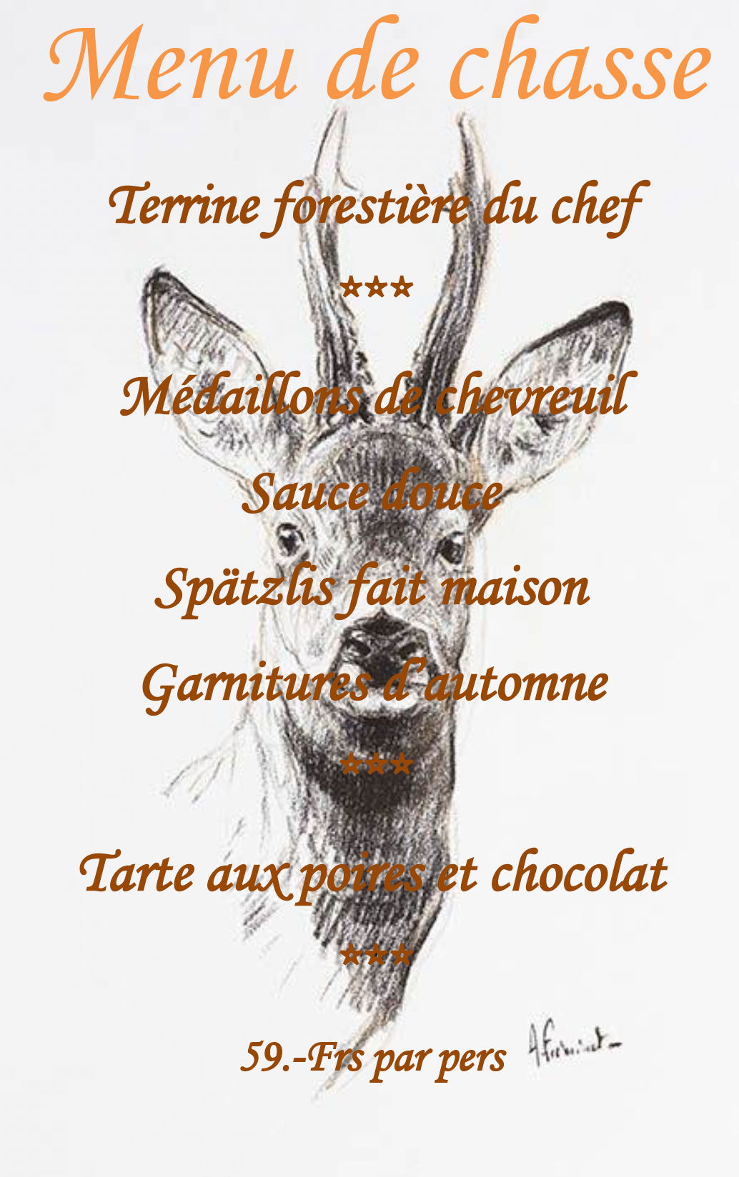 Menu chasse Menu chasse