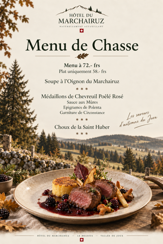 Menu de chasse au Marchairuz